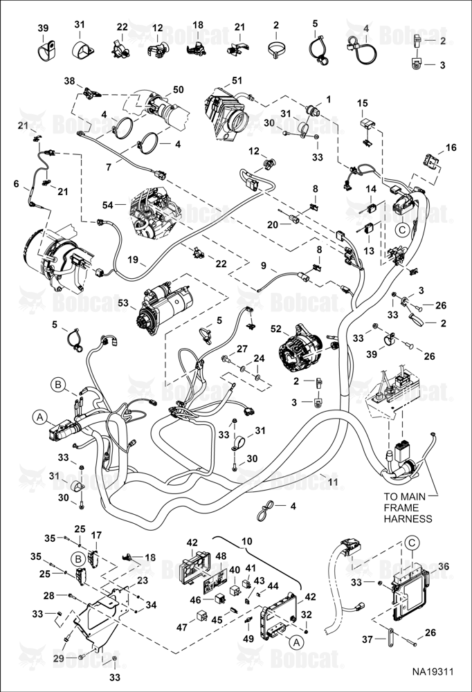 Engine Electrical Circuitry (Harness)