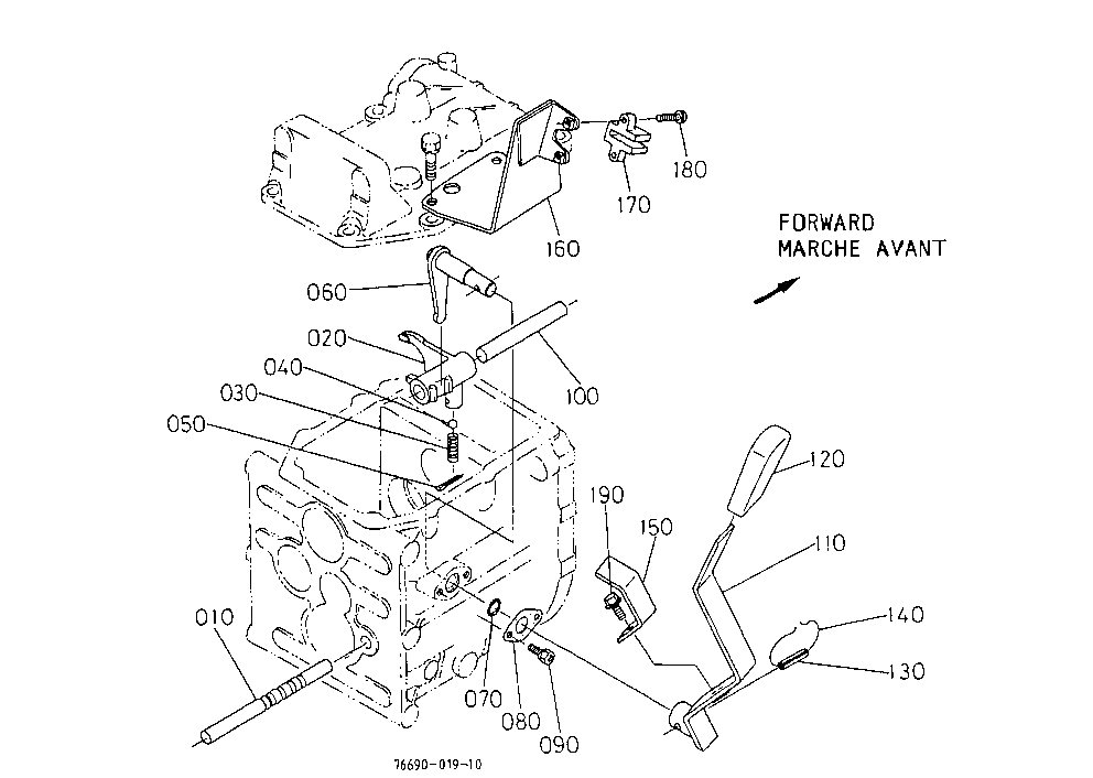 Speed Change Fork And Pto Lever