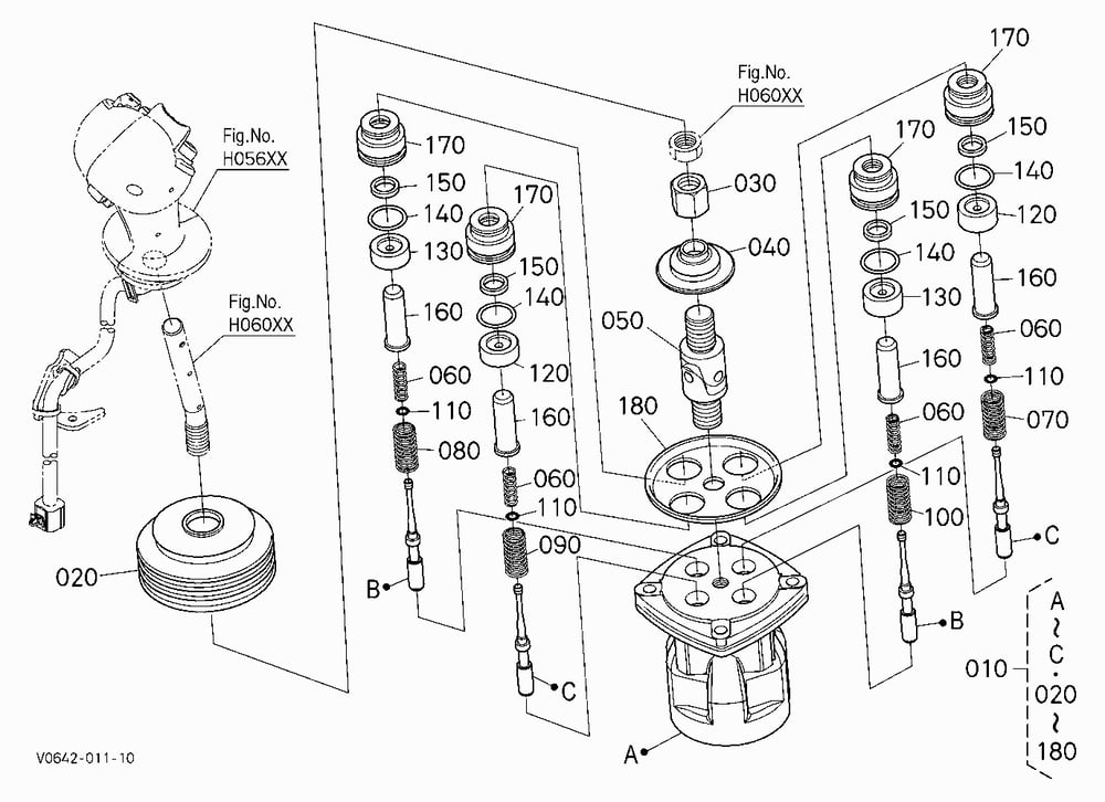 PILOT VALVE (RH) [HIGH FLOW] [COMPONENT PARTS]