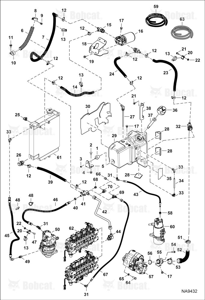 Hydraulic Circuitry (Cooler, Filter, Tank, Pump)