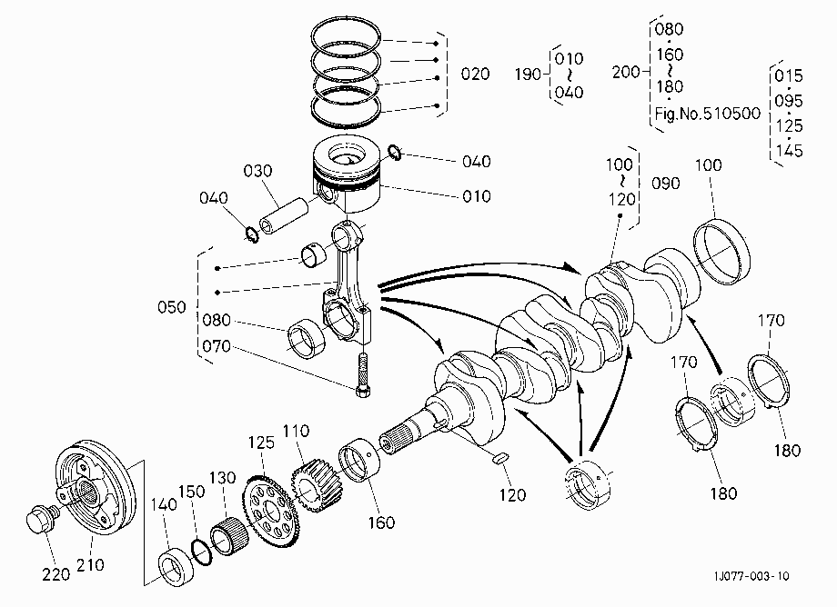 PISTON AND CRANKSHAFT