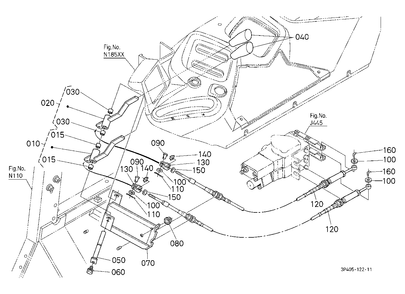 Auxiliary Control Valve Lever