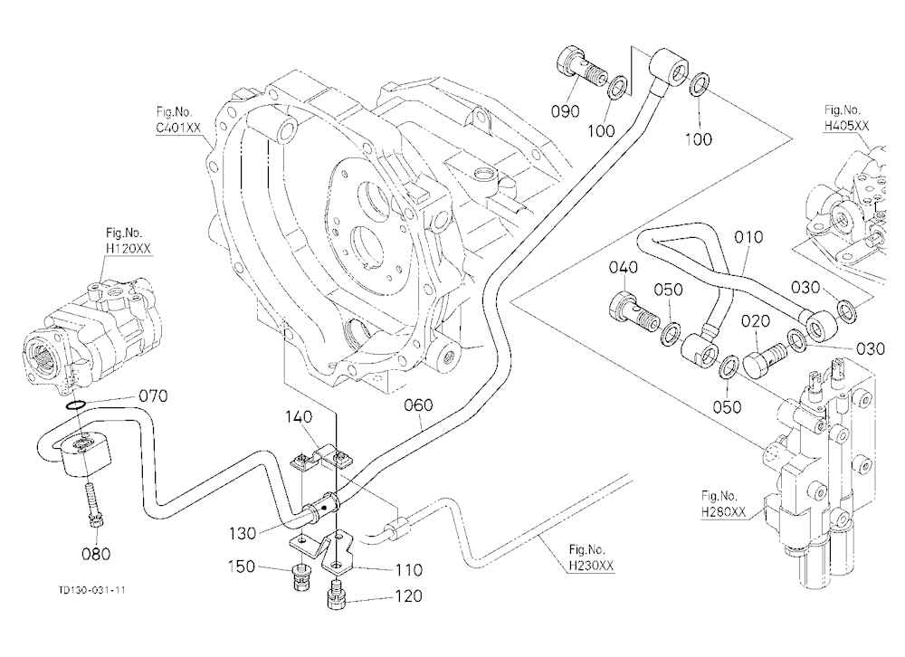 Hydraulic Oil Line (Delivery) [Except Hst Type]