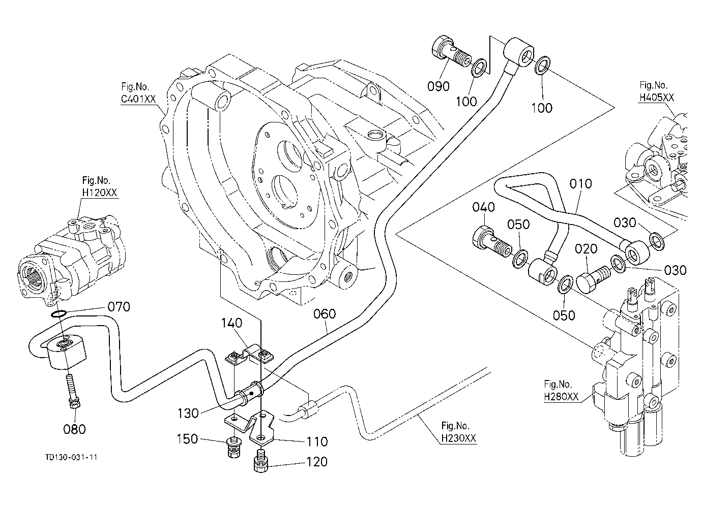 Hydraulic Oil Line (Delivery) [Except Hst Type]