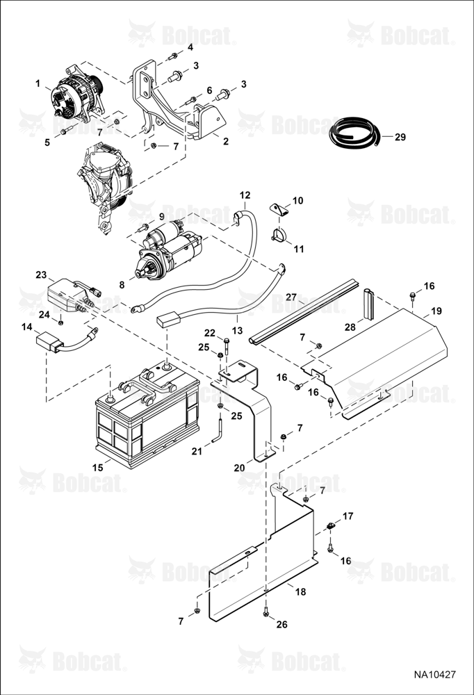 Engine Electrical Circuitry (Engine Starting & Charging) (110 Amp-hour Battery)