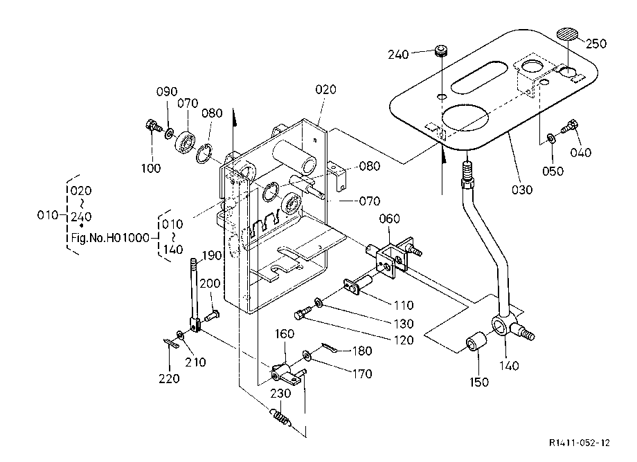 Control Lever (Shovel) (Component Parts)