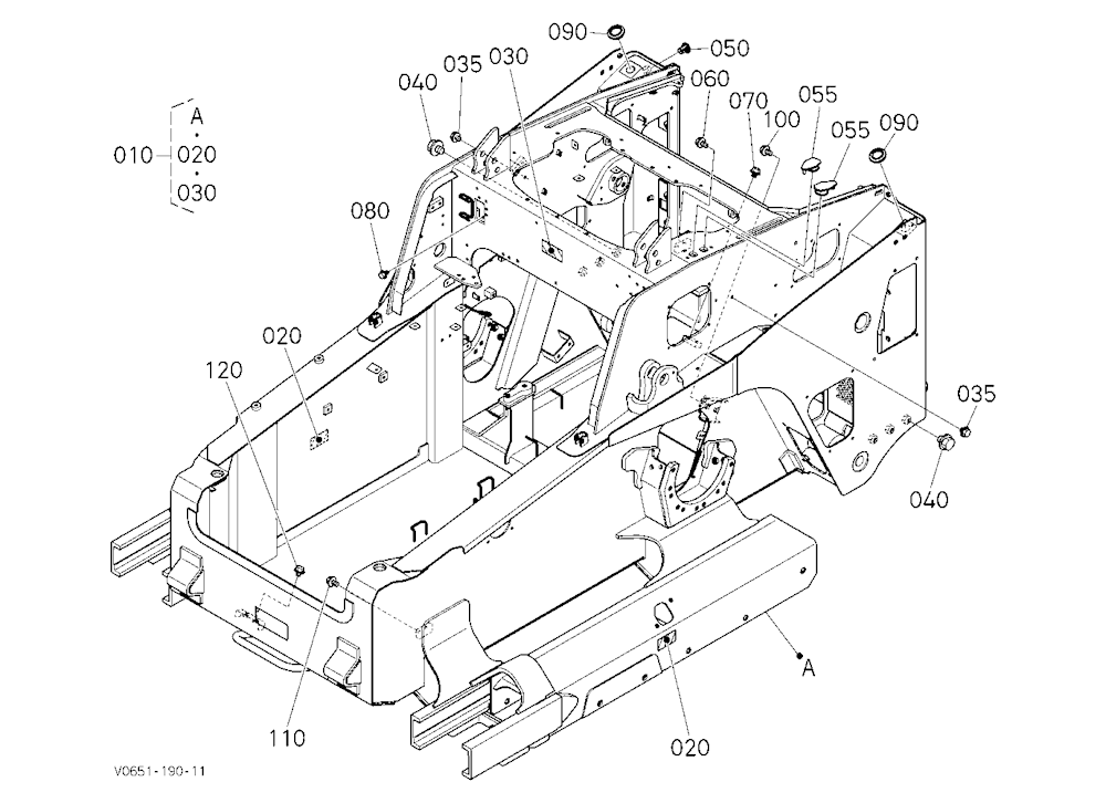 Main Frame [Hydraulic Hitch] [Except High Flow]
