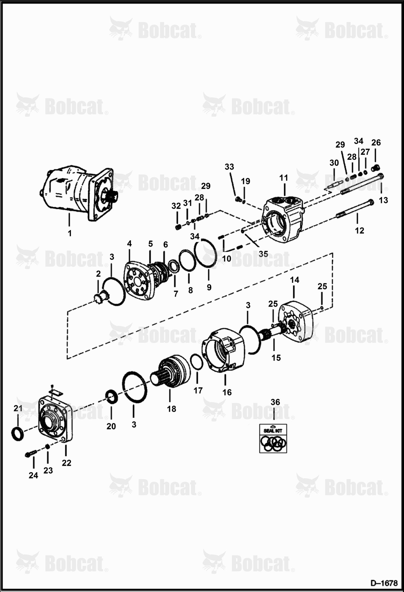 Hydrostatic Motor (Motor Model 109-1173-006) (Splined Shaft)