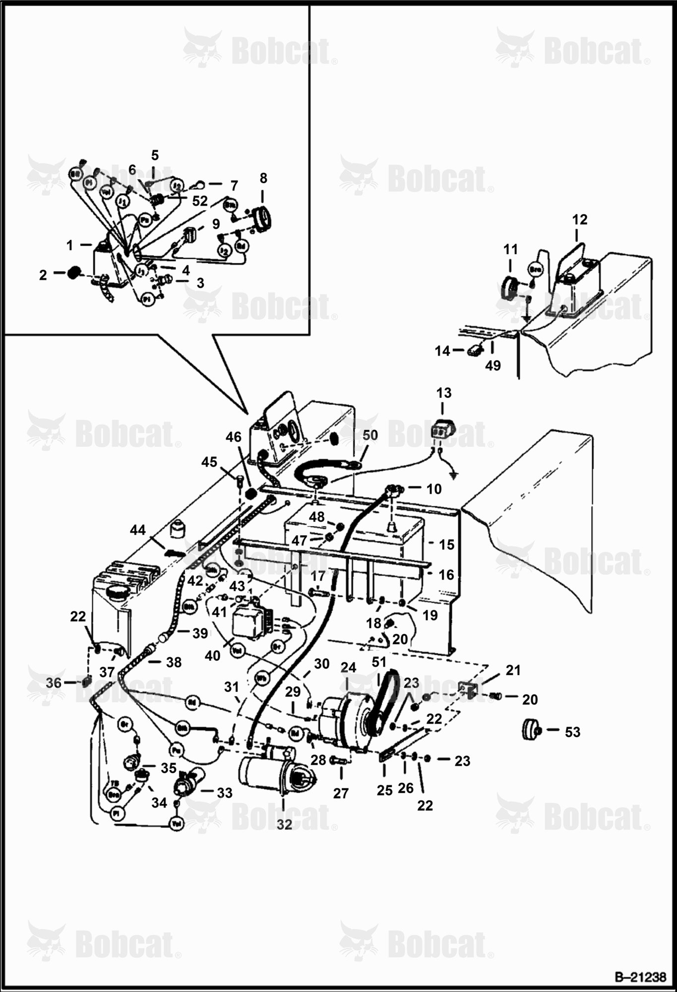 Main Frame Electrical Circuitry  4956M11001 - 4956M17179