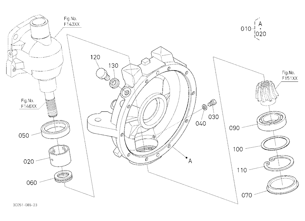 Front Axle Case Lh