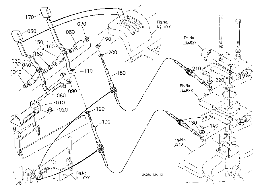 Auxiliary Control Valve Lever [Ca] [Old Type]