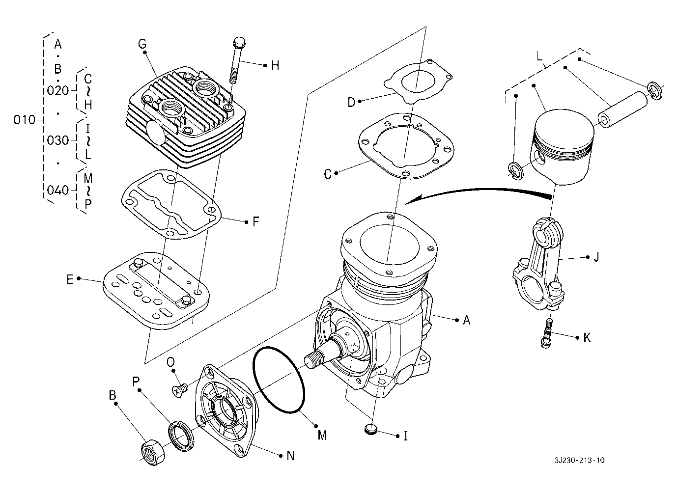 Air Compressor [Component Parts] [With Pneumatic T