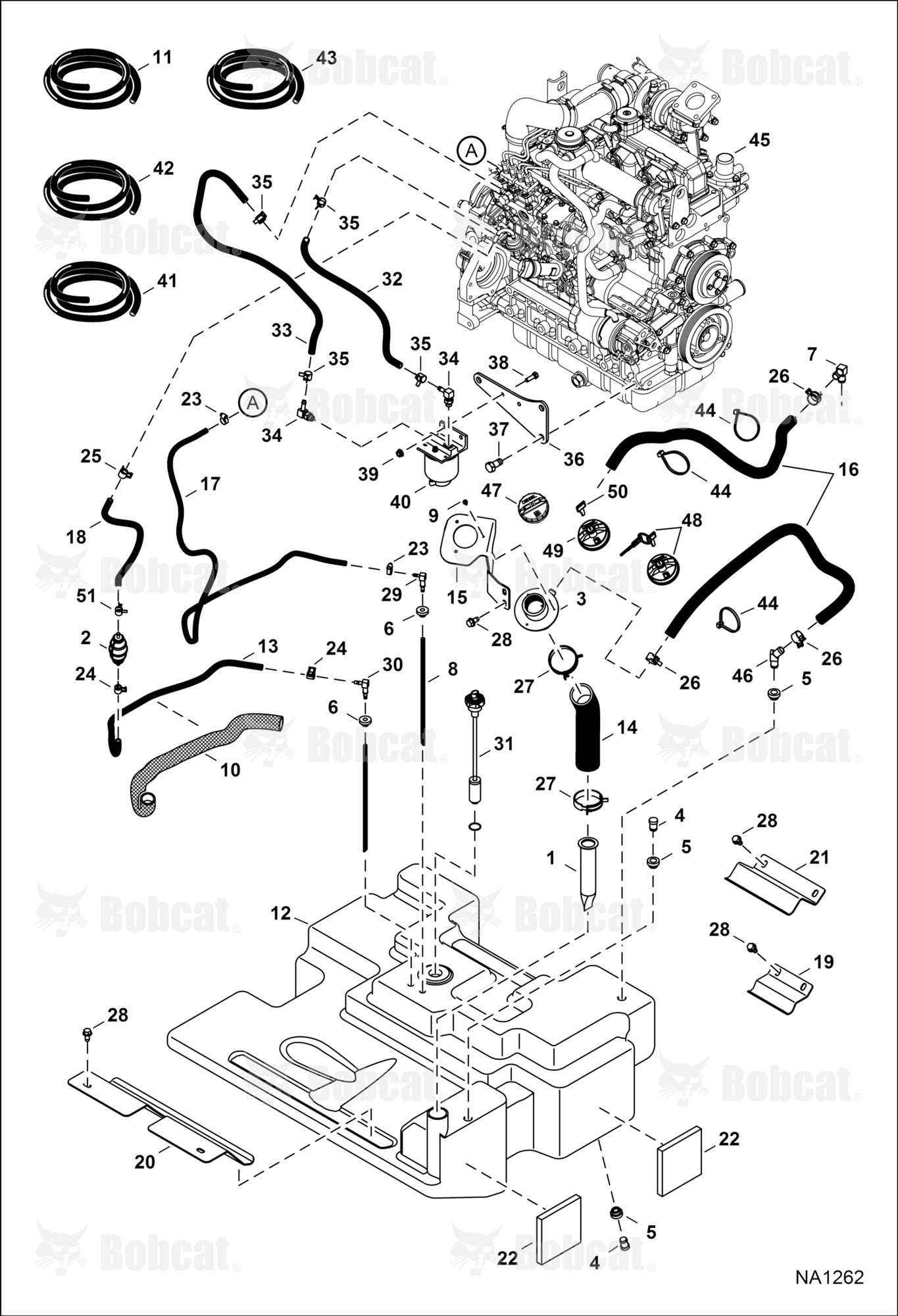 Engine & Attaching Parts (Fuel System)  A3NV11001 - A3NV25158, A3NW11001 - A3NW13766