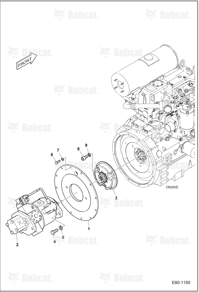 Engine & Attaching Parts (Pump Mounting)