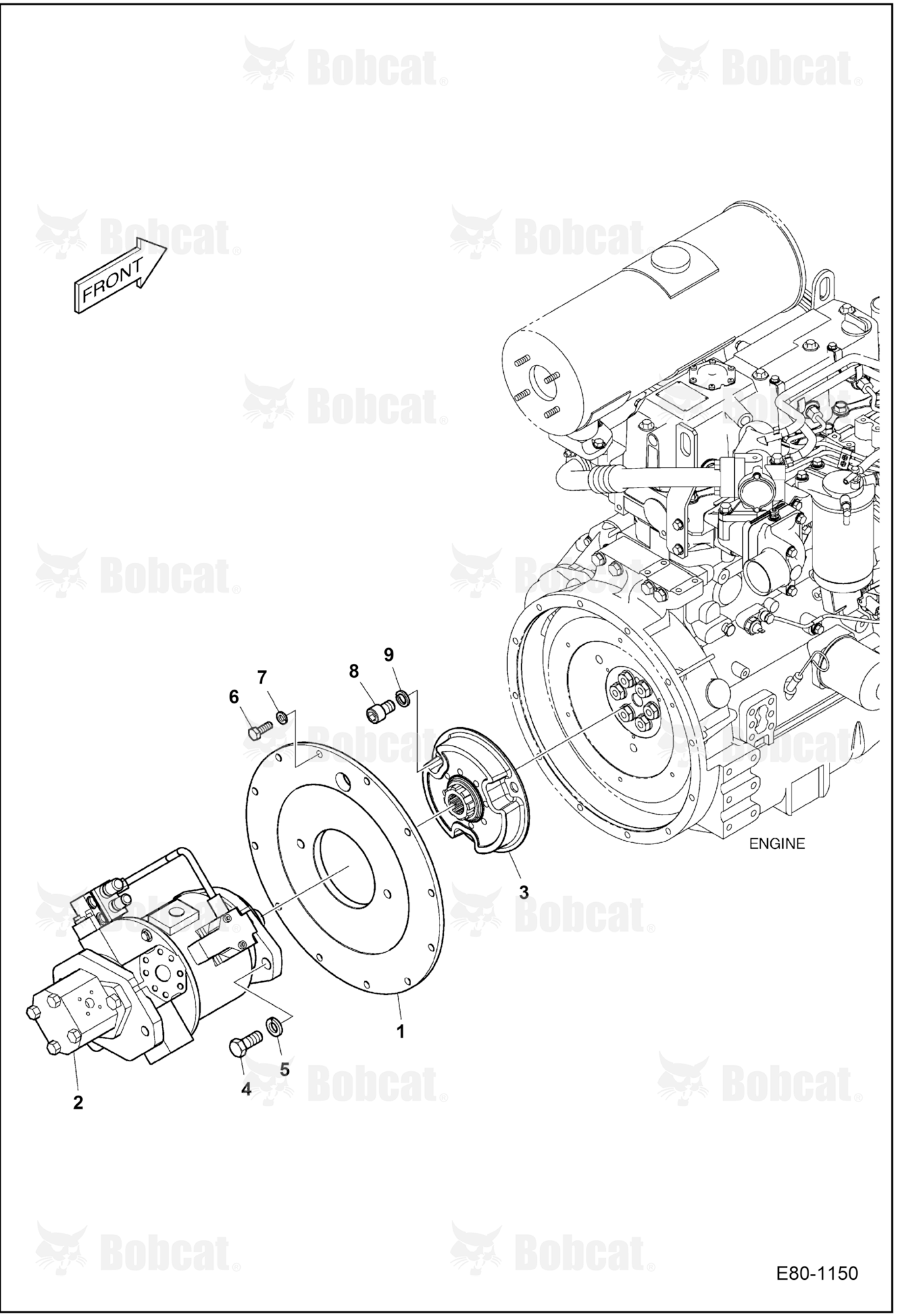 Engine & Attaching Parts (Pump Mounting)