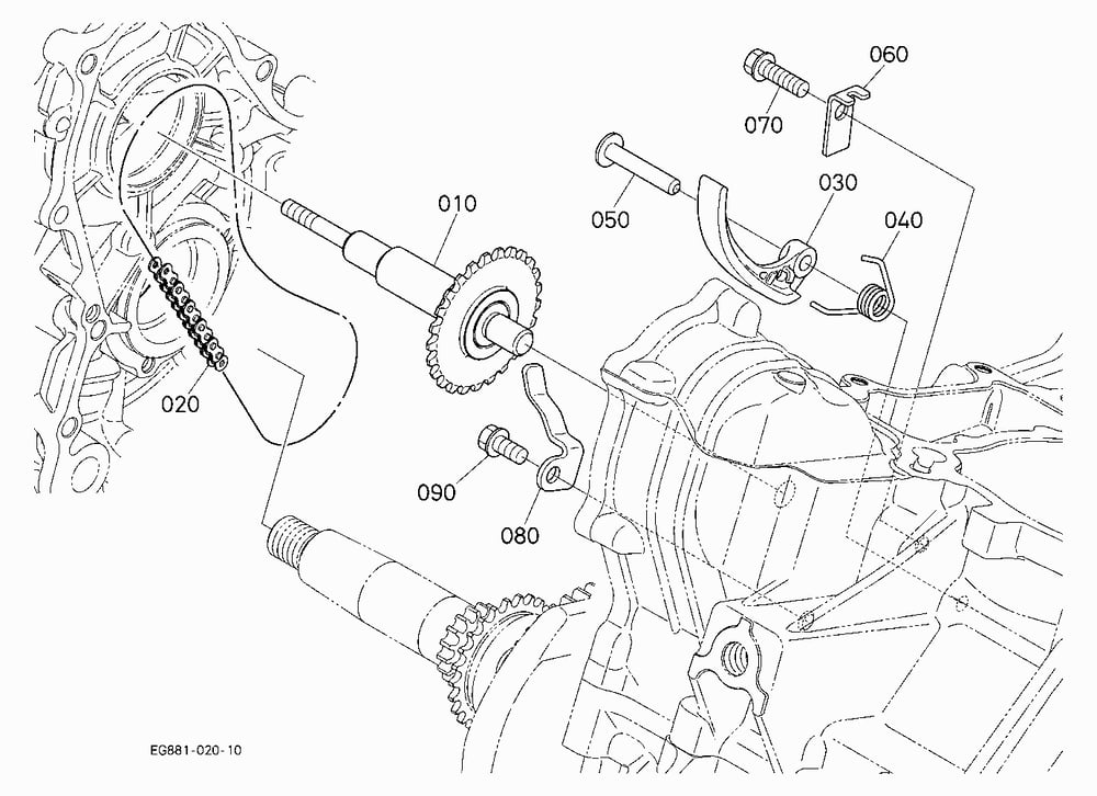 WATER PUMP CHAIN AND TENSION