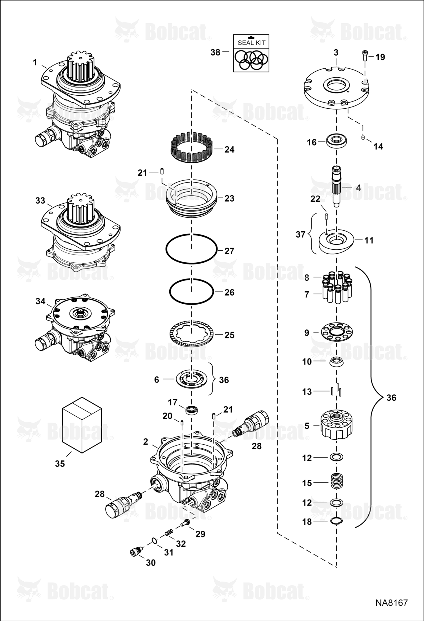 Slew Motor (Assembly) (Slew Motor 7025615)