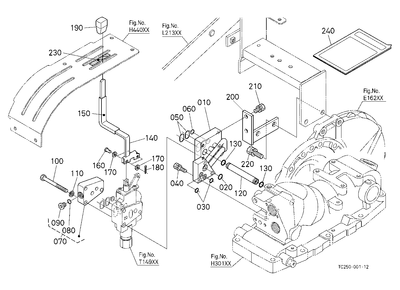 Auxiliary Control Valve Lever (1St) (W/G No.Mx8451