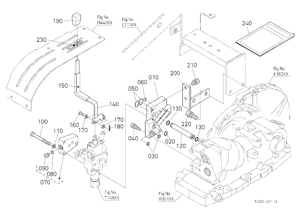 Auxiliary Control Valve Lever (1St) (W/G No.Mx8451