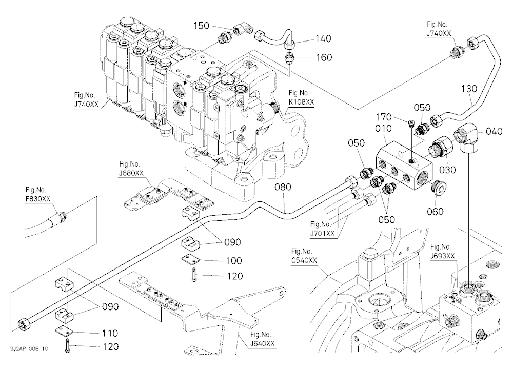 Hydraulic Oil Line (Brake Pipe To Remote Control V