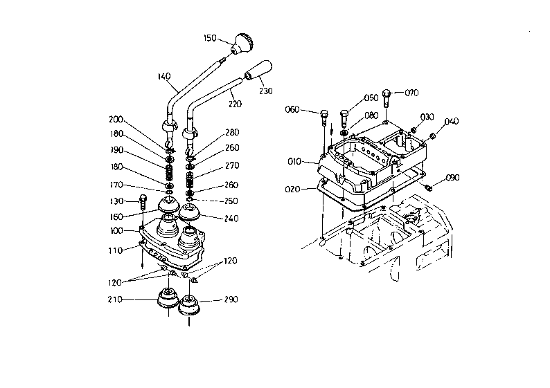 Main Gear Shift Lever And Pto Gear Shift Lever