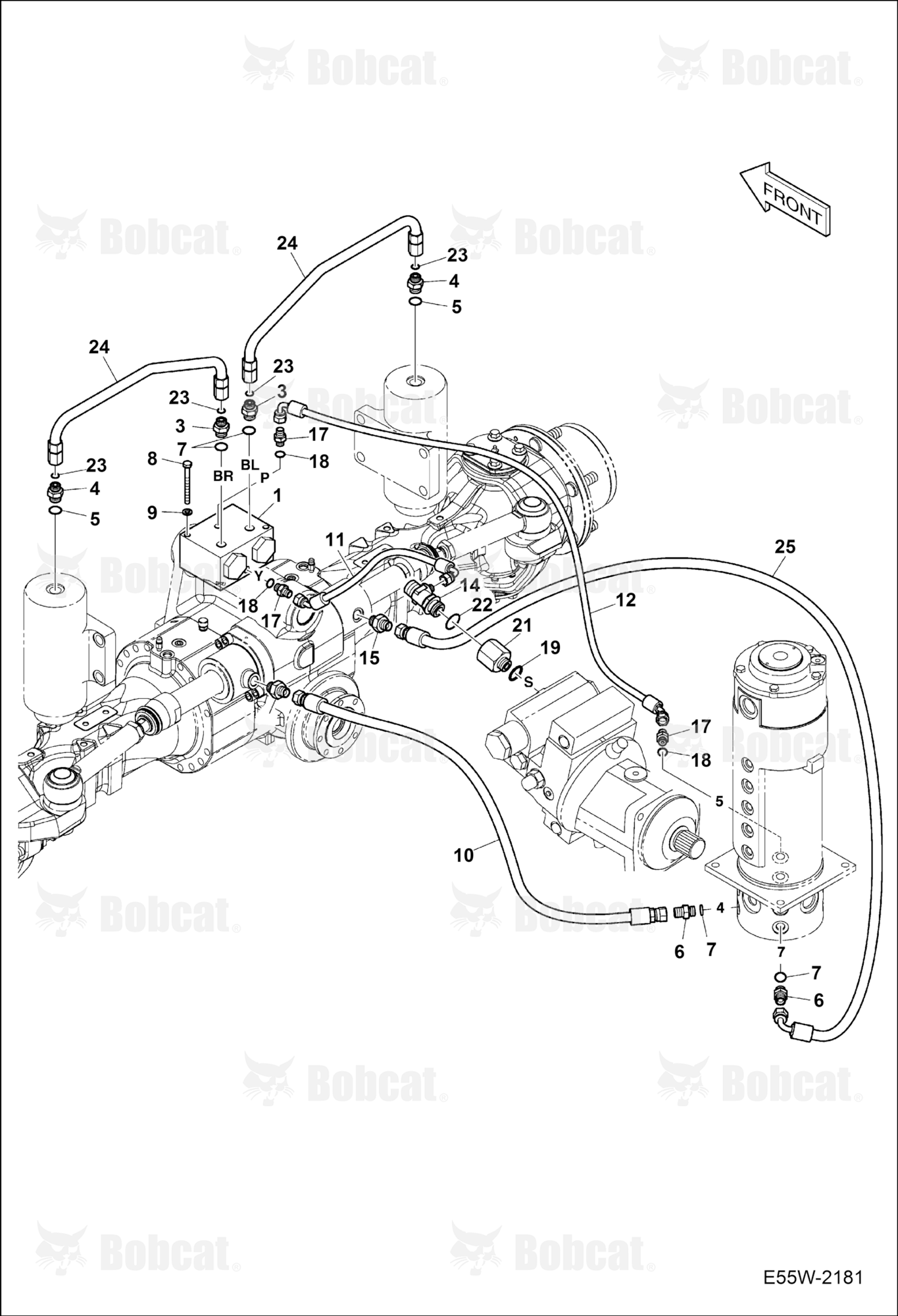 Hydraulic Circuitry (Stabilizer) (Steering)  AEFB11102 & Above