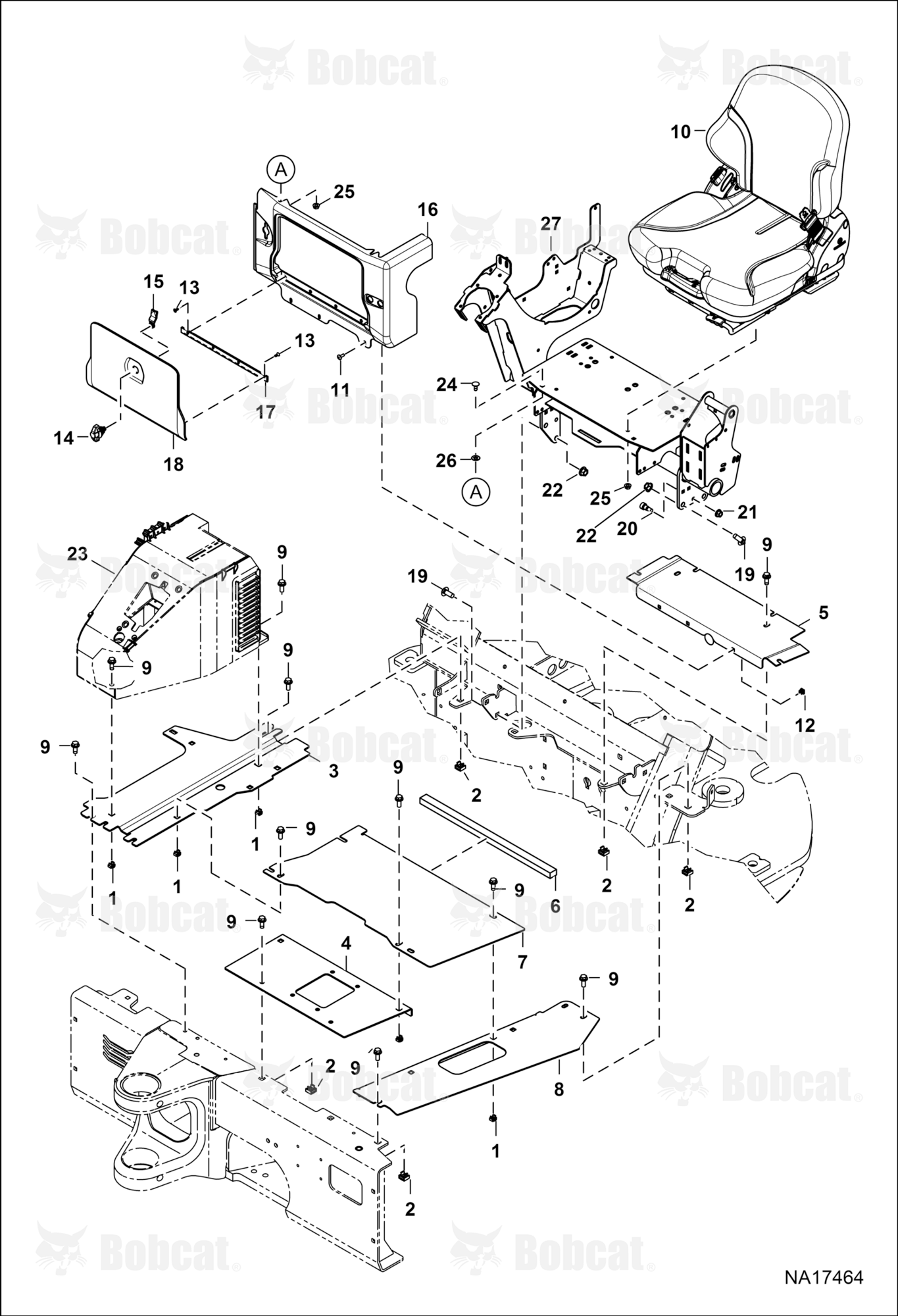 Operator Area & Seat (Floor)  B4GP11001 - B4GP18444