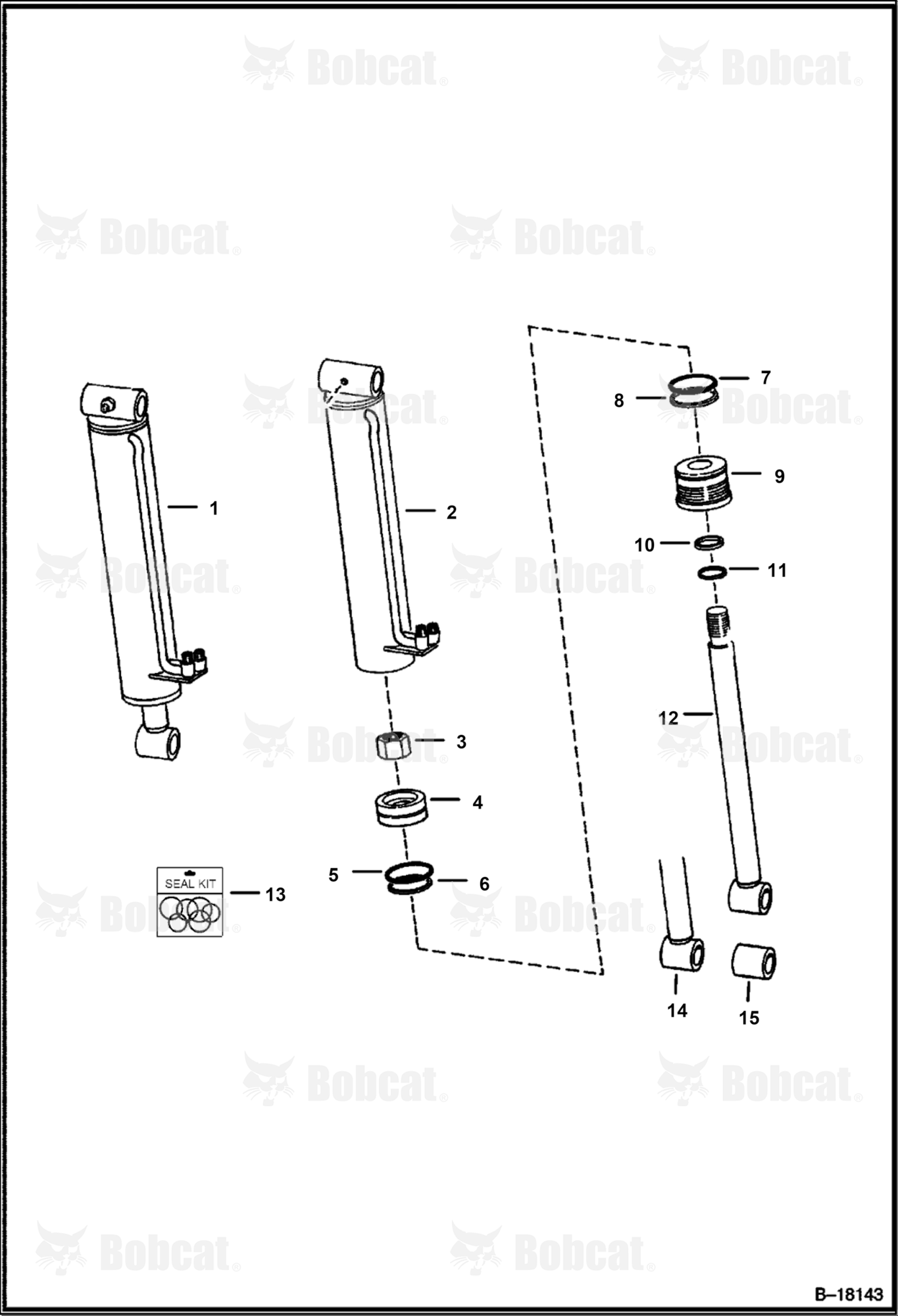 Tilt Cylinder (W/Welded On Tube)