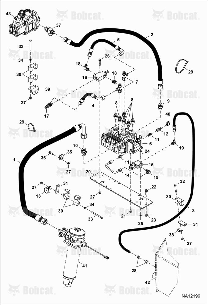Hydraulic Circuitry (Control Valve) (Main) (Non-leveling) B41A11001 - B41A16000