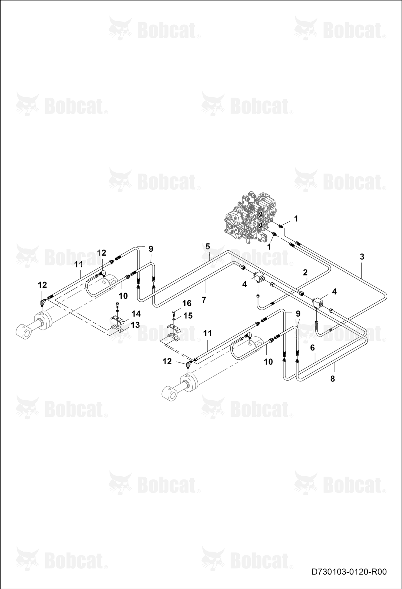 Tilt Cylinders Circuit