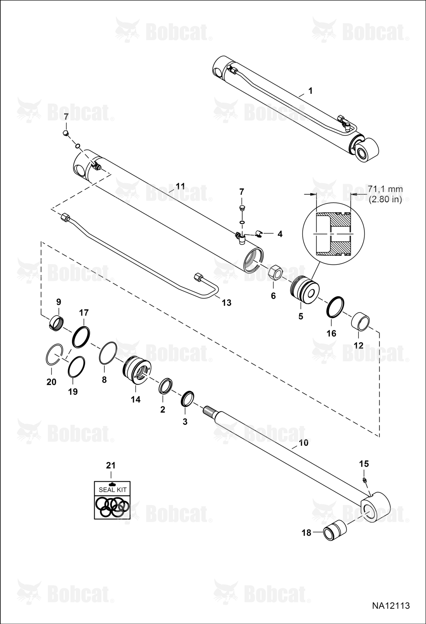 Lift Cylinder (71,1 mm - 2.80" Piston Length)