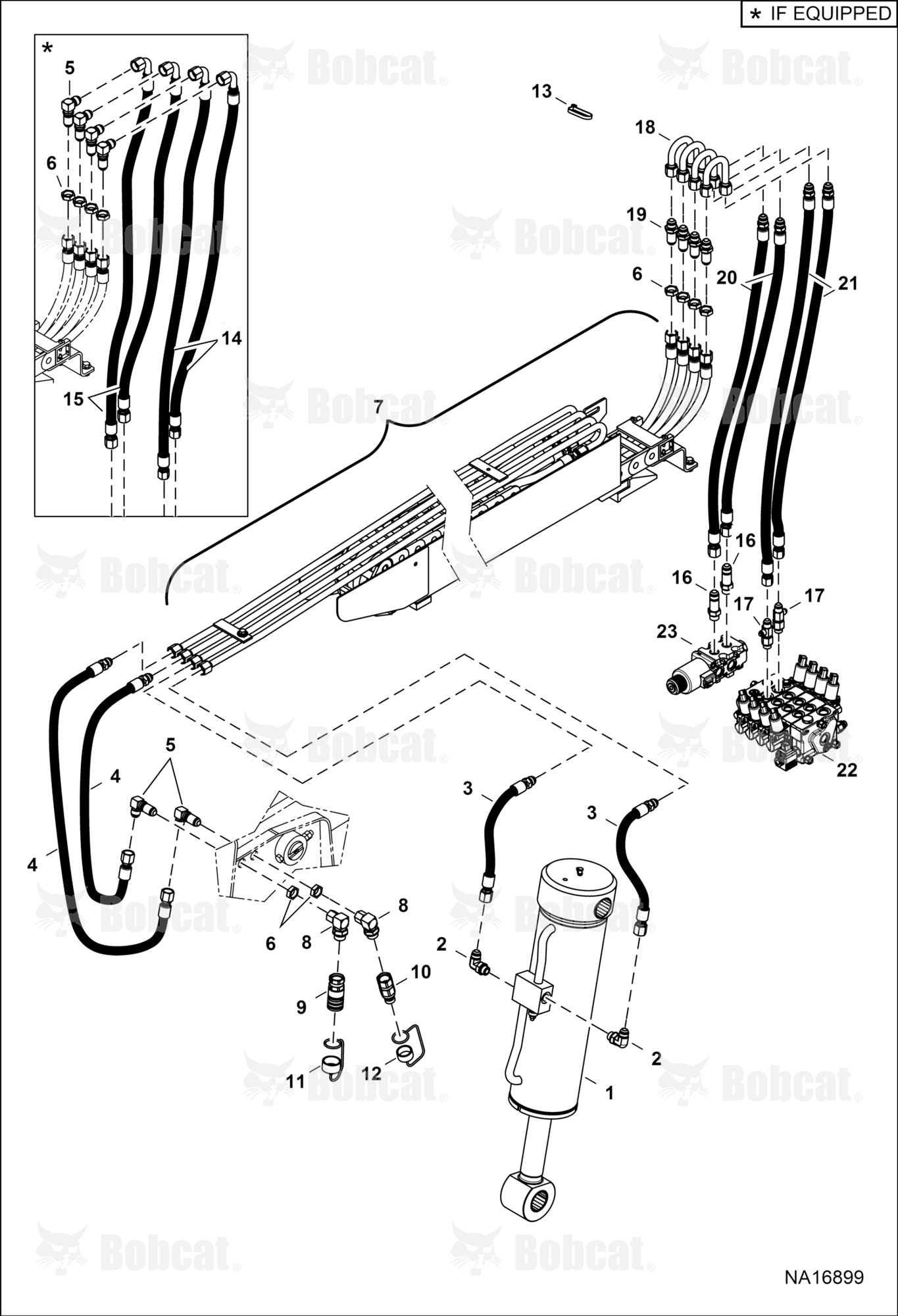 Hydraulic Circuitry (Tilt & Auxiliary)  B41616001 & Above