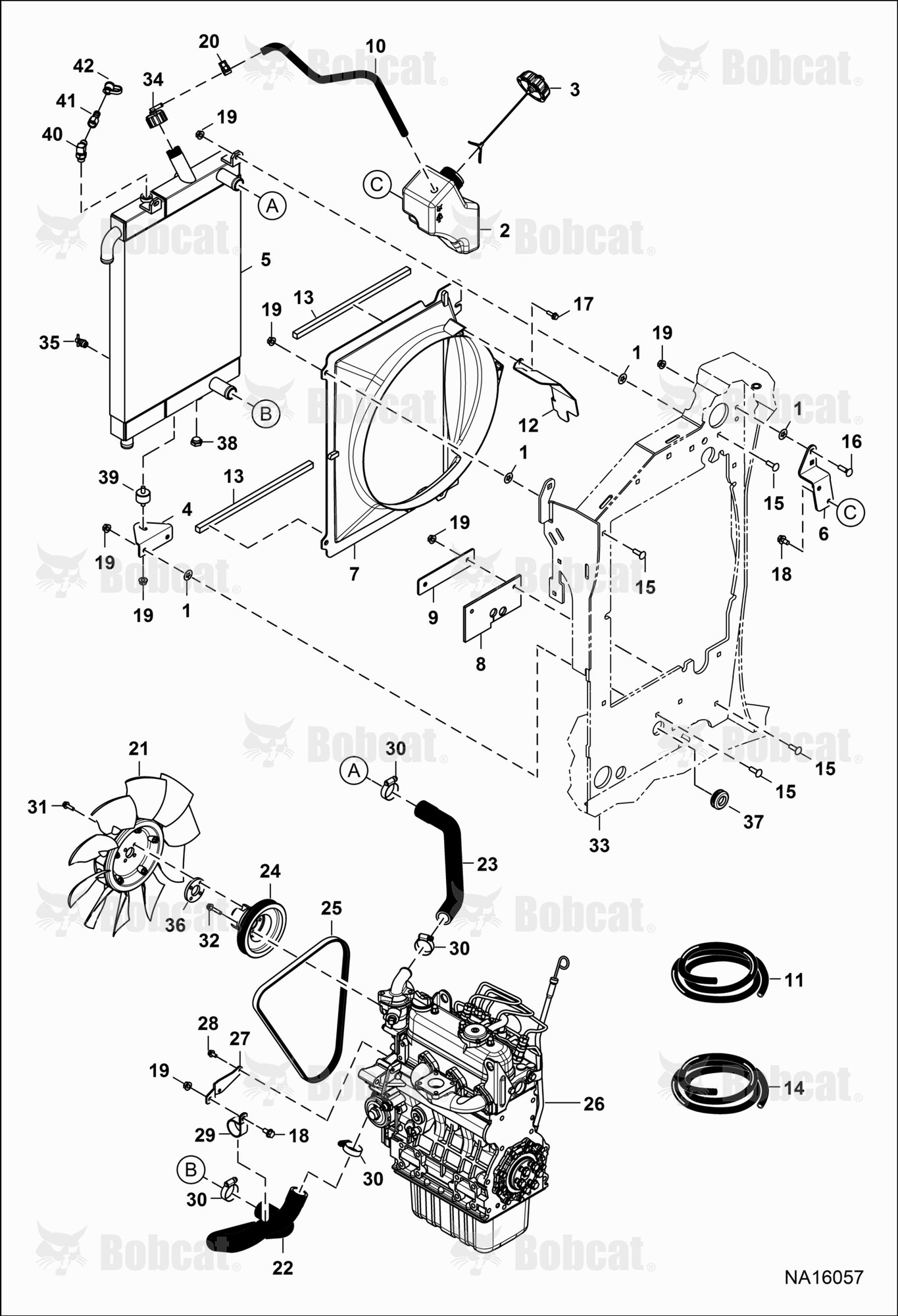 Engine & Attaching Parts (Radiator Water Exchanger)