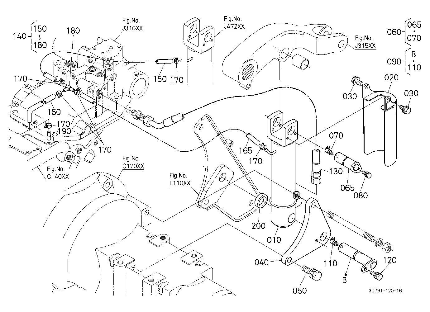 3P-Lift Assist Cylinder Lh