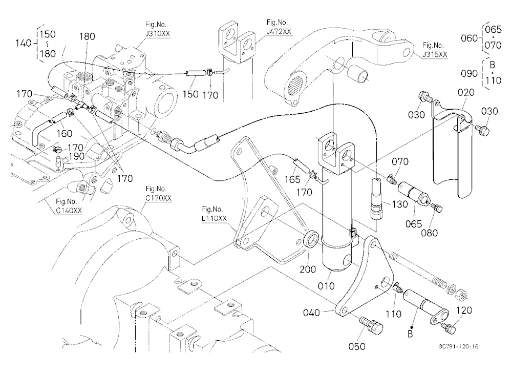 3P-Lift Assist Cylinder Lh