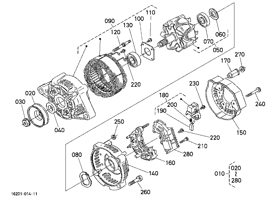 Alternator [Component Parts](Not For Reman Unit)