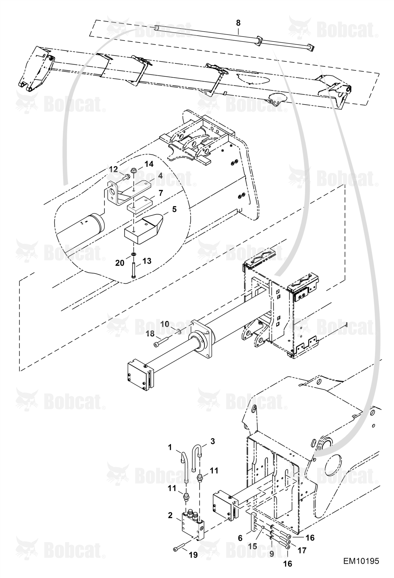 Hydraulic Circuitry (Extension)  B1CT14000 - B1CT16000