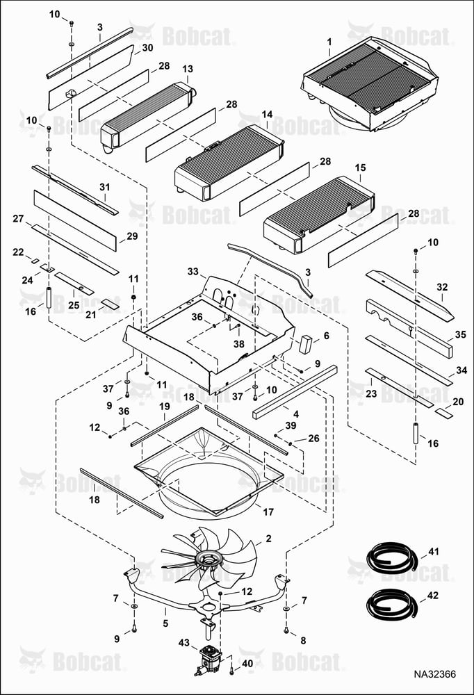 Engine & Attaching Parts (Radiator Water Exchanger) B69B22007 & Above