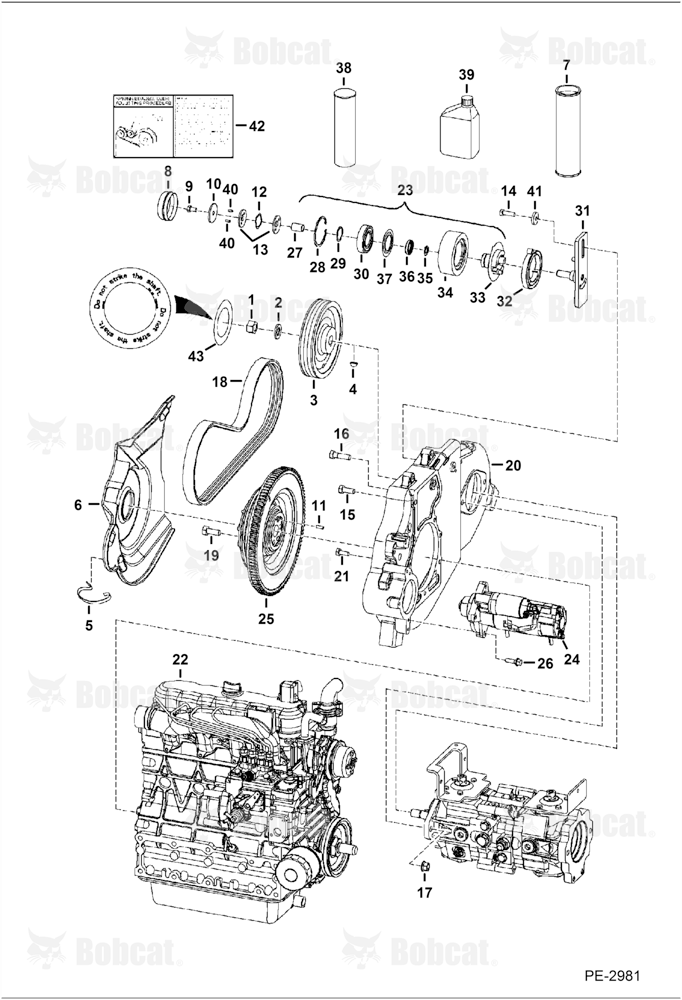 Engine & Attaching Parts (Belt Drive System)