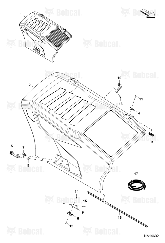 Engine Hood (W/One-piece Handle & Unlock Button)