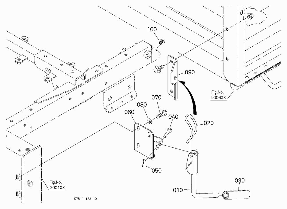BOX GATE LOCK (LEFT) [EXCEPT BED LINER]