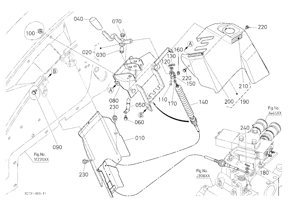 Auxiliary Control Valve Lever