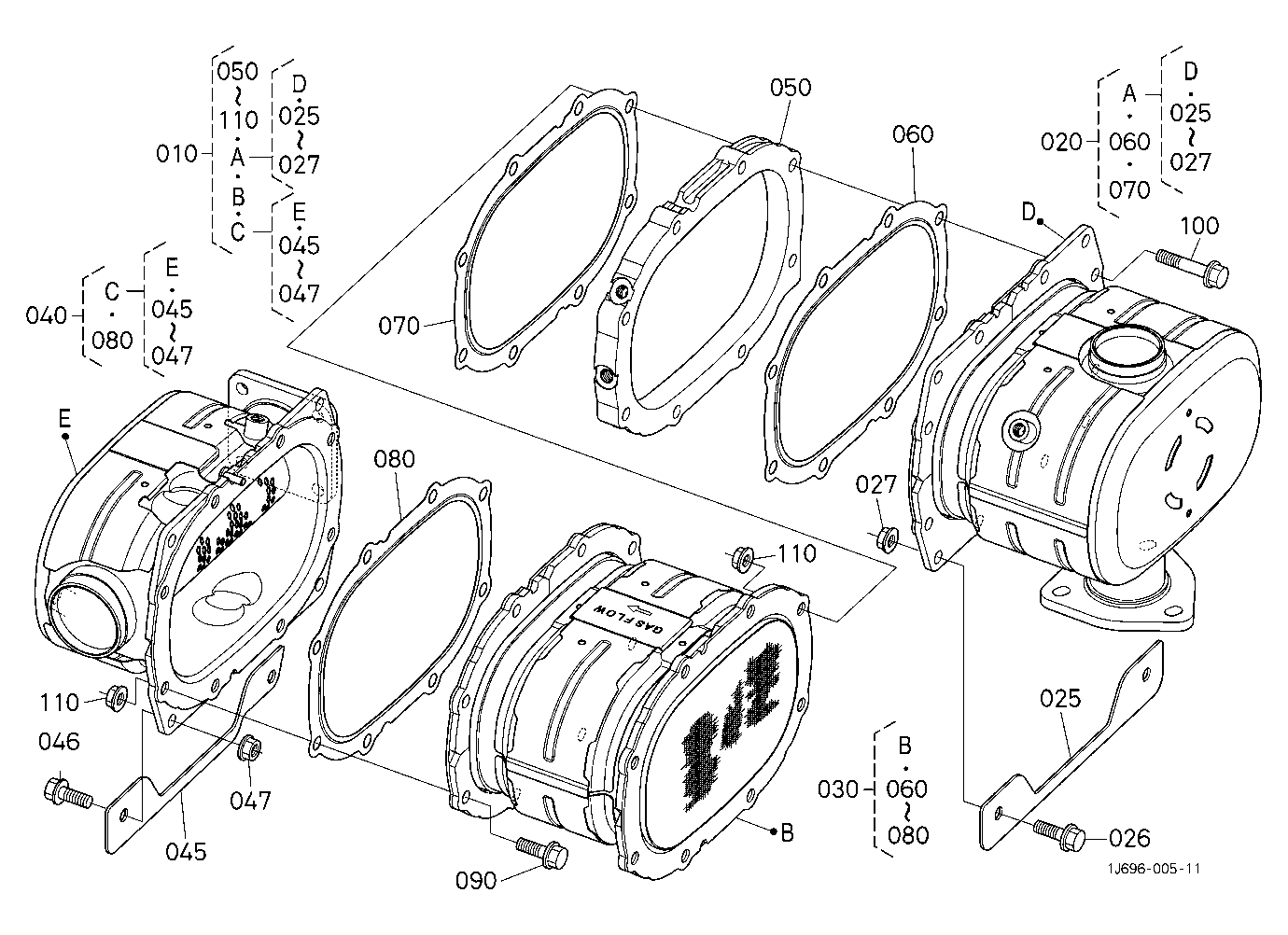 Diesel Particulate Filter Muffler [Component Parts