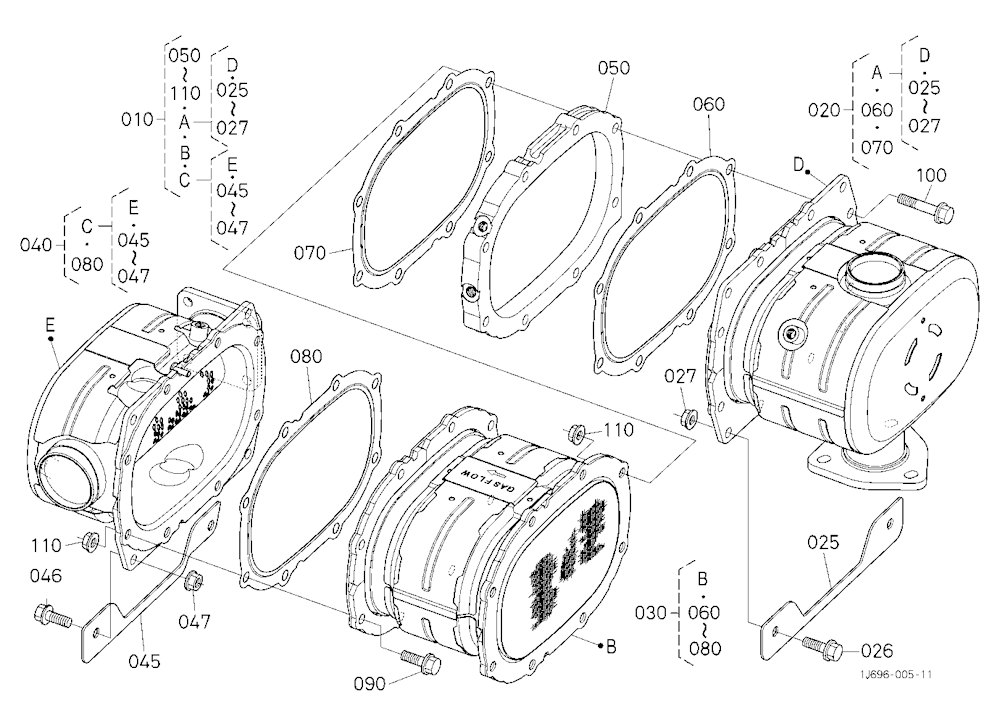 Diesel Particulate Filter Muffler [Component Parts