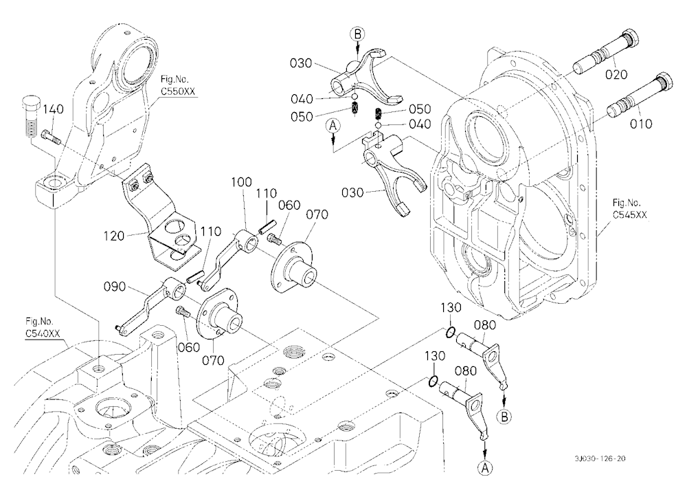 Pto Shaft Housing Inner (Shift Fork) [Transaxle Co
