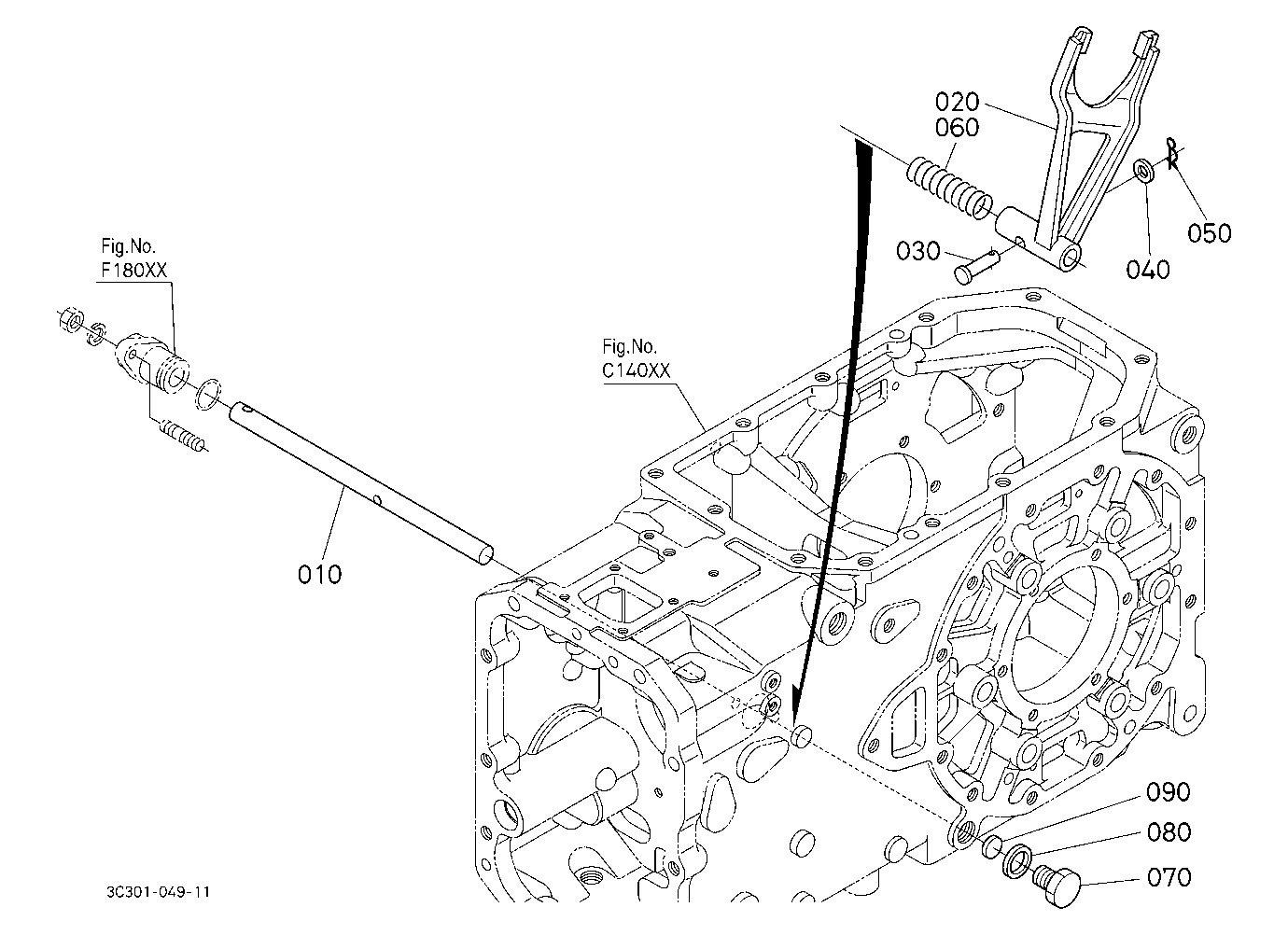Rear Differential Lock Shift Fork