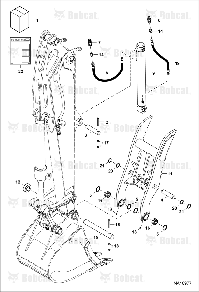 Clamp (Kit) (Pin-On Bucket) (Tag Coupler)  B4BP00101 & Above