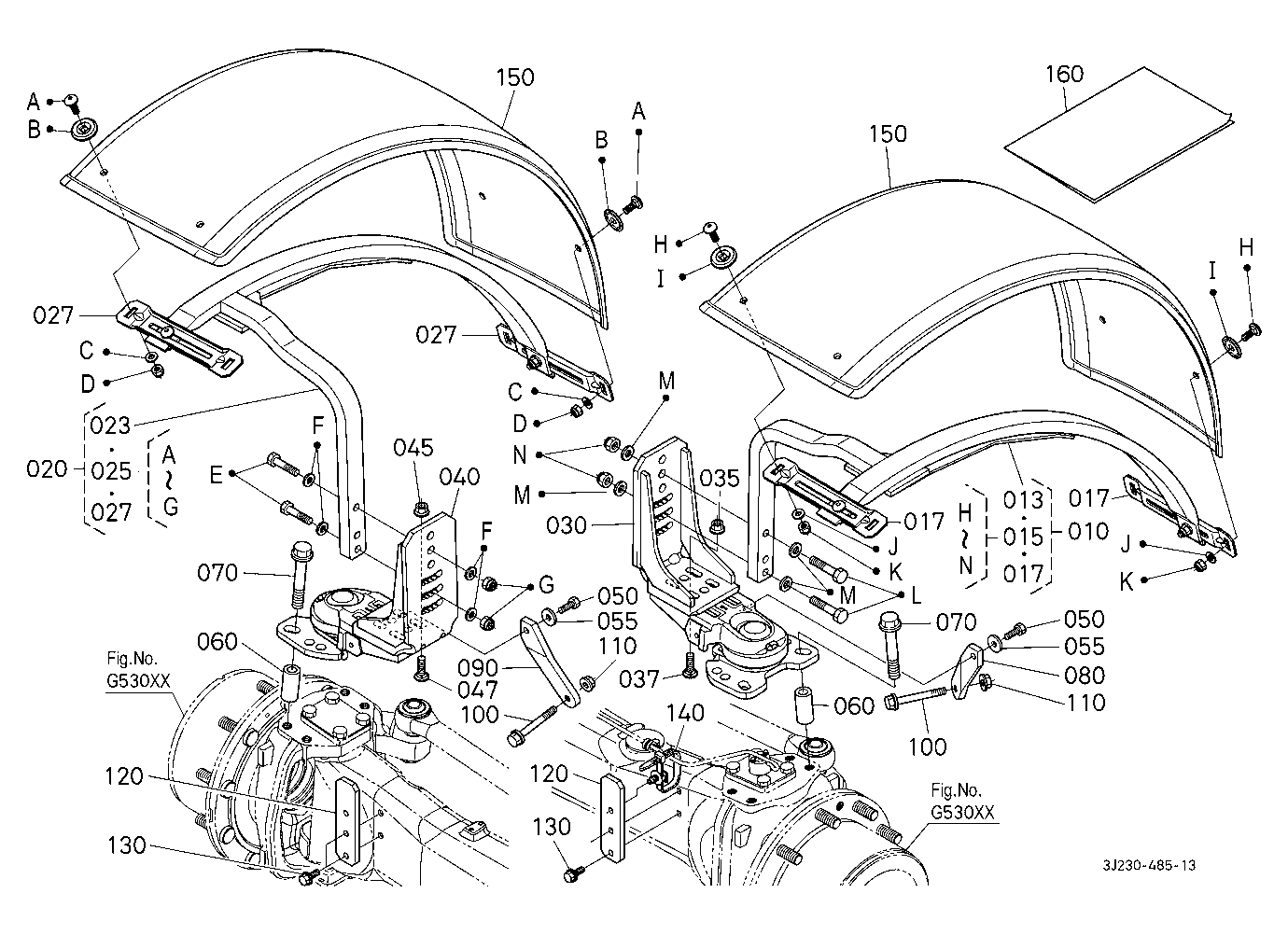 Front Fender Kit (W:410) (W/G No.M3804) [Option]