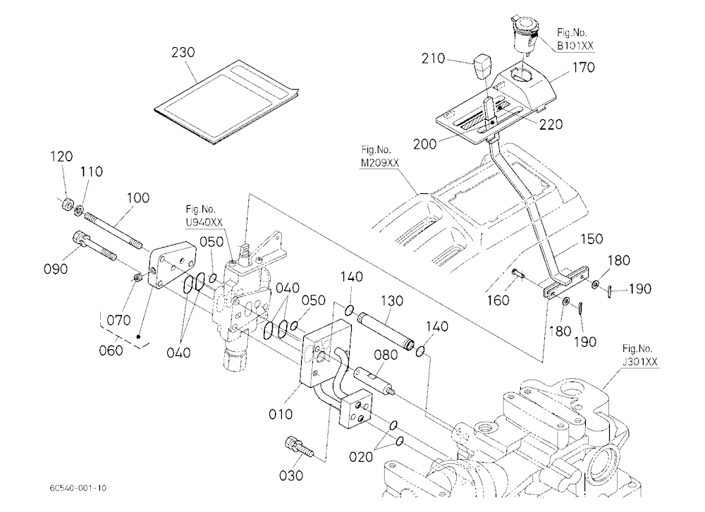 Auxiliary Control Valve Lever (1St)(W/G No.B1654)[