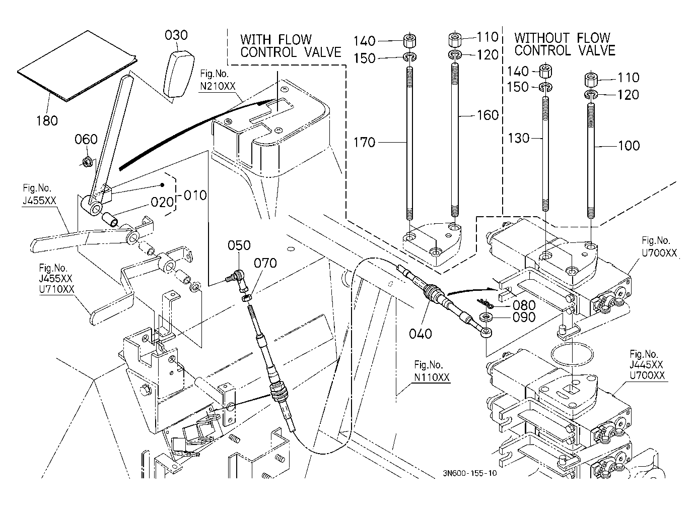 Auxiliary Control Valve Lever Kit (3Rd) (W/G No.M7